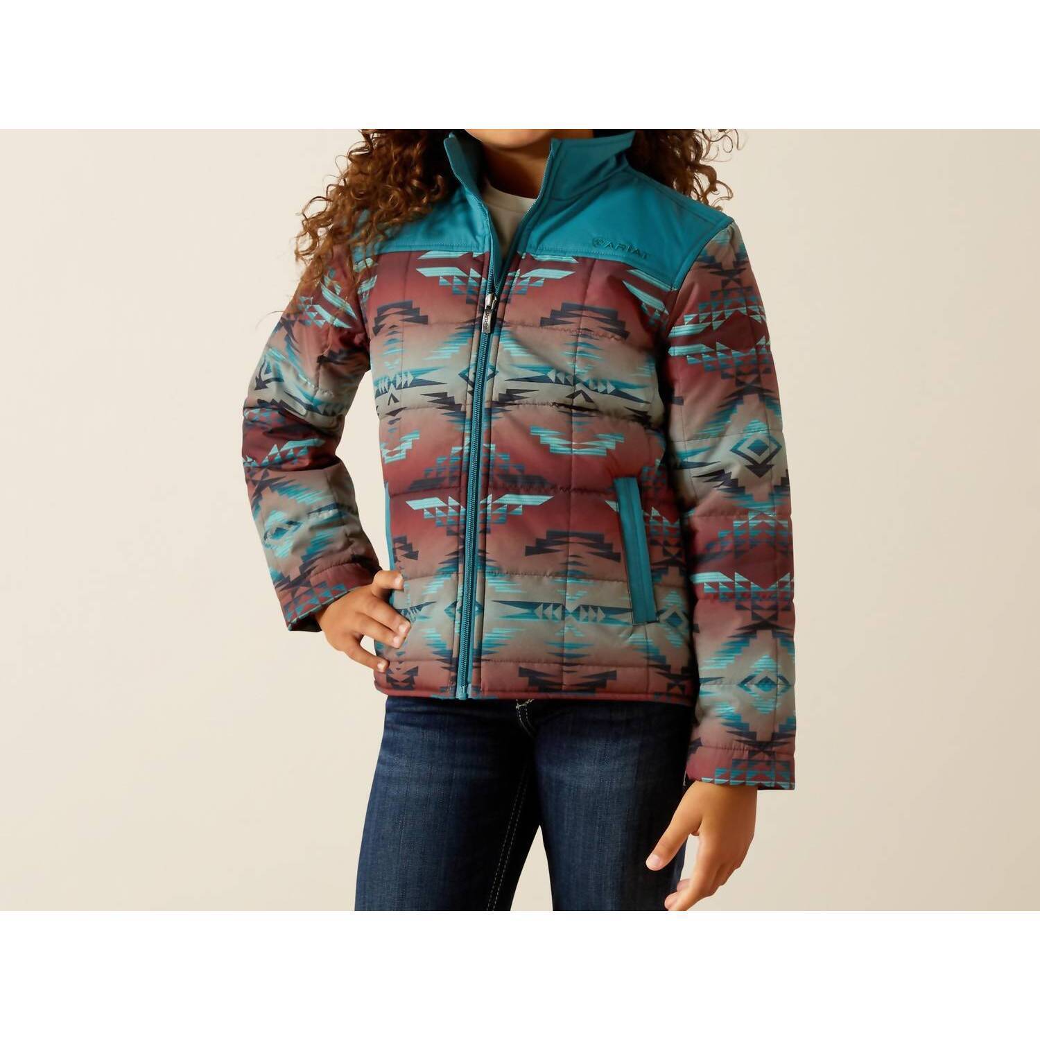 New Ariat Youth Crius Jacket In Dragonfly Multicolor